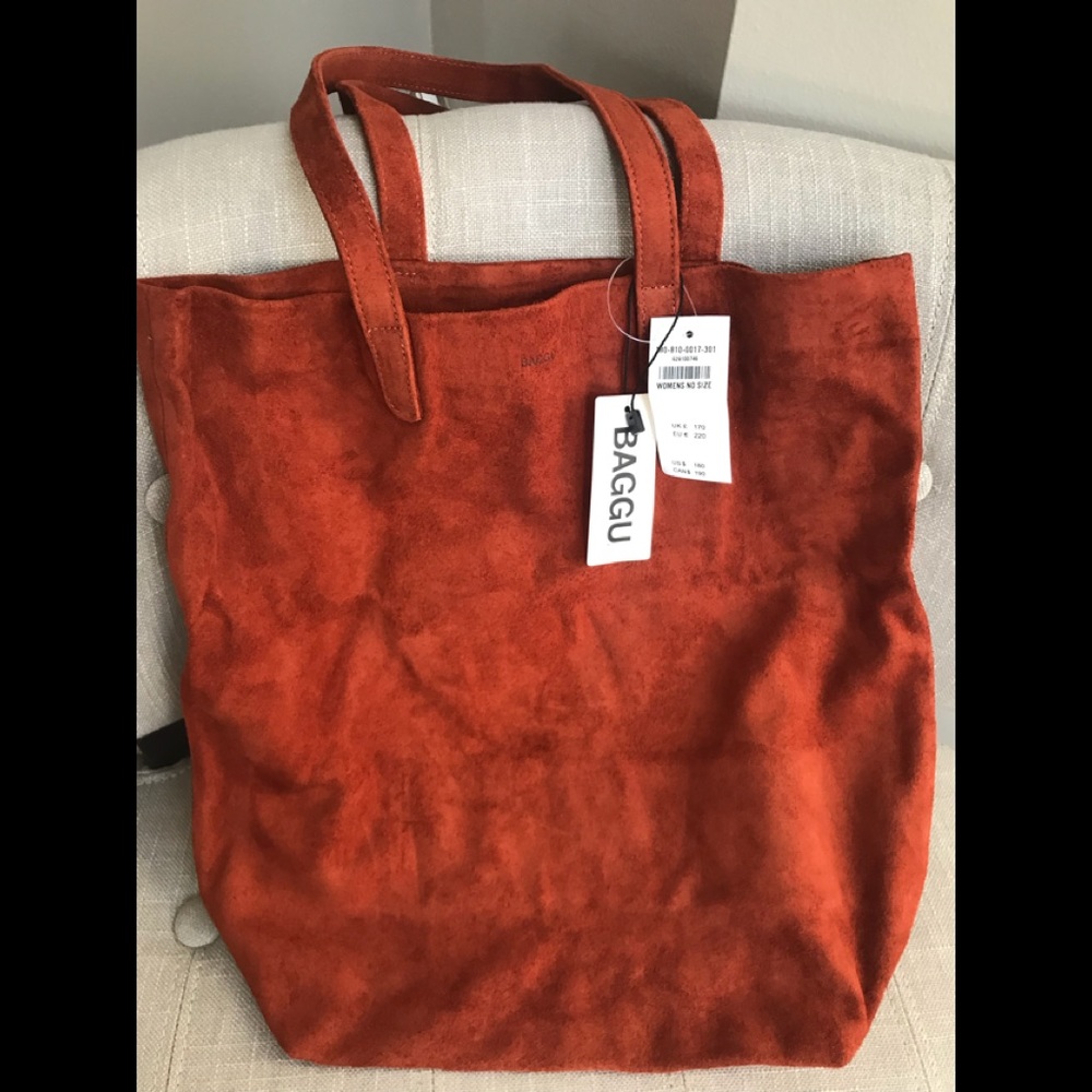 NWT suede BAGGU tote bag